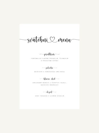 Svatební menu - A6