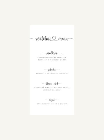 Svatební menu - DL