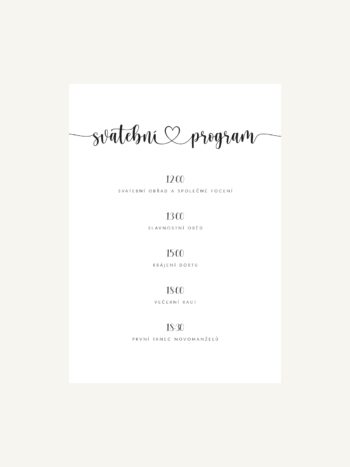 Svatební program - A6