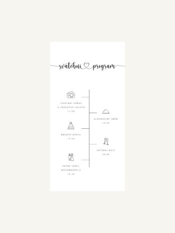 Svatební program s ikonami - DL